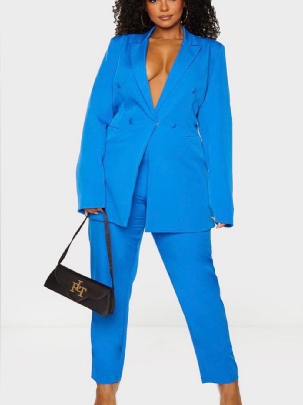 PrettyLittleThing Bright Blue Double-Breasted Blazer & Pants Set